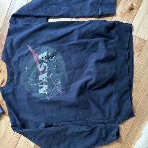 Tultex Blue NASA Sweatshirt Long Sleeve Pullover